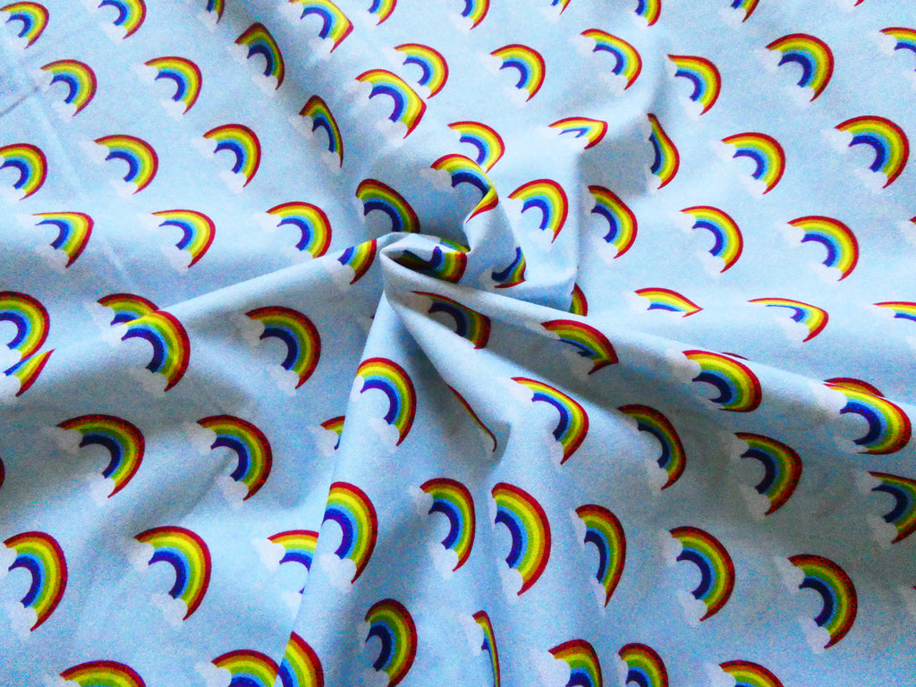 rainbow cotton fabric uk