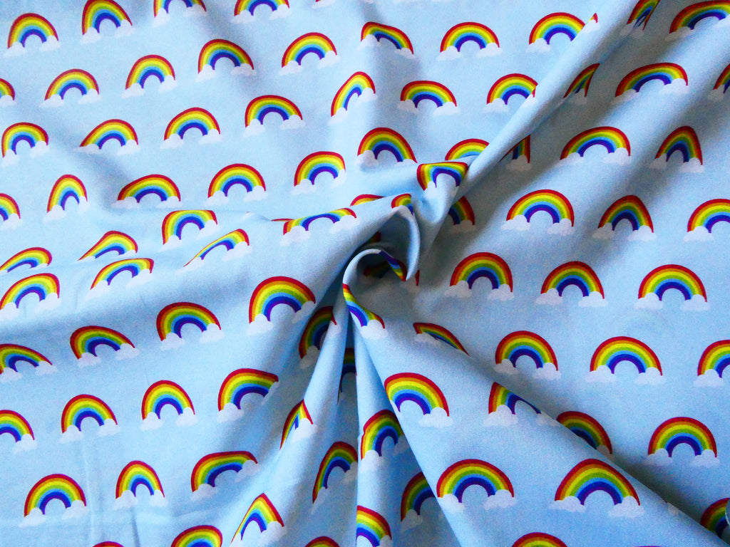kids rainbow cotton fabric 