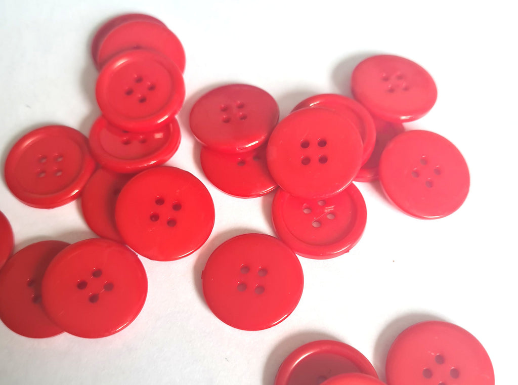 red sewing buttons