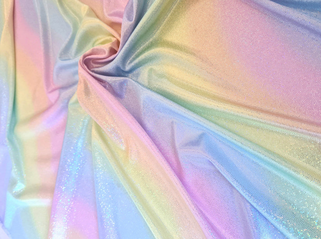glitter rainbow fabric 