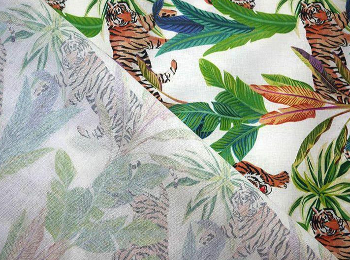 tigers cotton fabric 