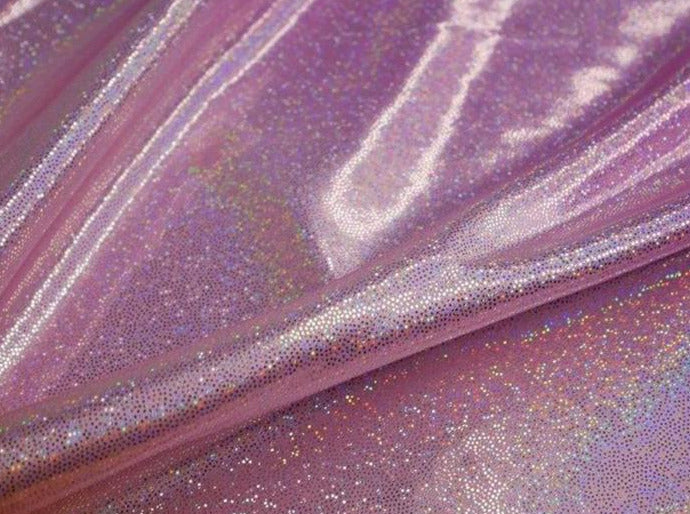 rainbow foil lycra fabric 
