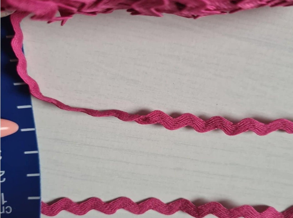 pink ric rac sewing ribbons