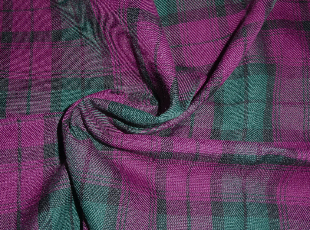 pink tartan fabric