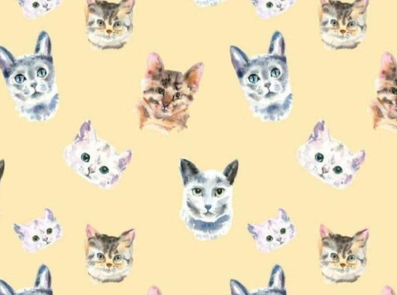 cats printed cotton 