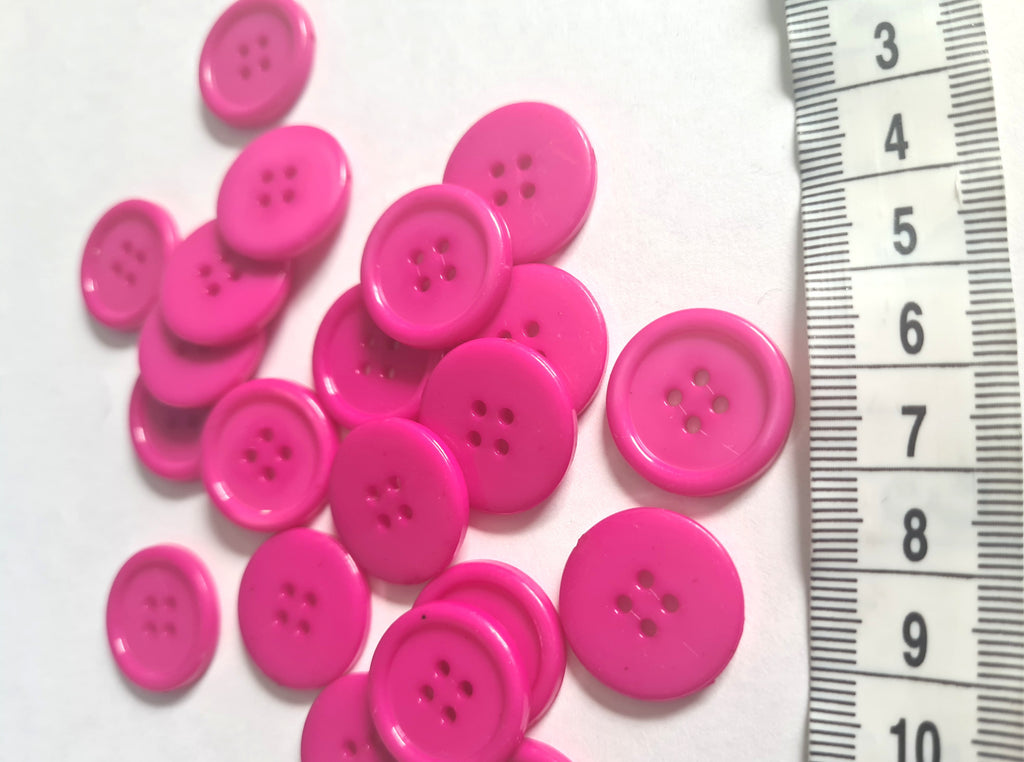 fuchsia pink buttons