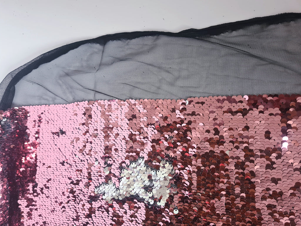pink and silver sequin fabric 