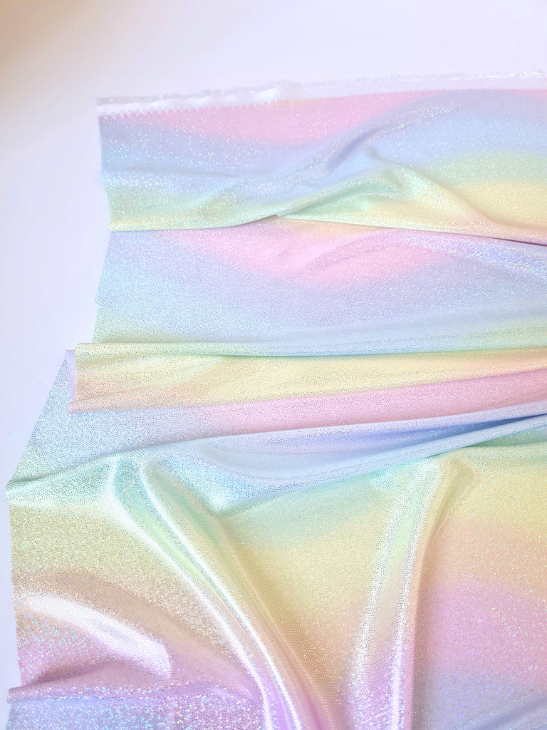 pastel rainbow stretch fabric UK