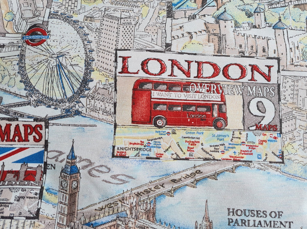 london inspired cotton canvas fabric 