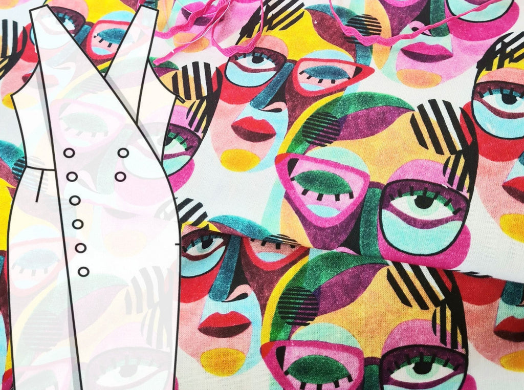 Graffiti Printed Silk Blend Satin Fabric – Homelab Fabric