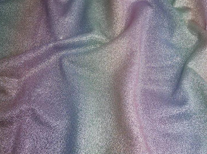 pastel rainbow lurex fabric uk