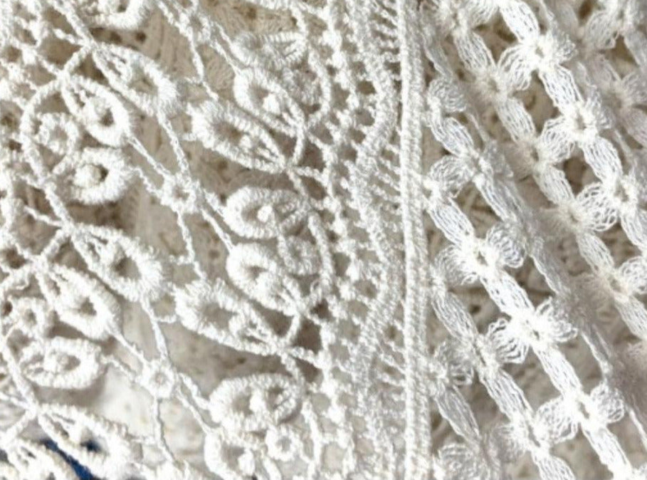 white croshet dress fabric 