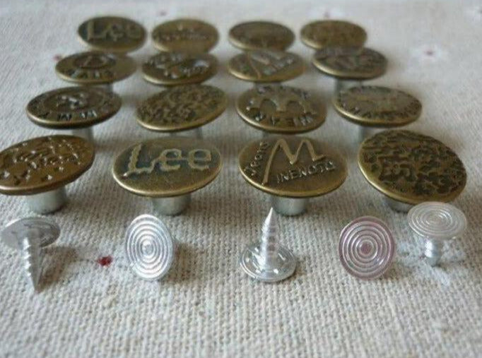 designer inspired jeans buttons