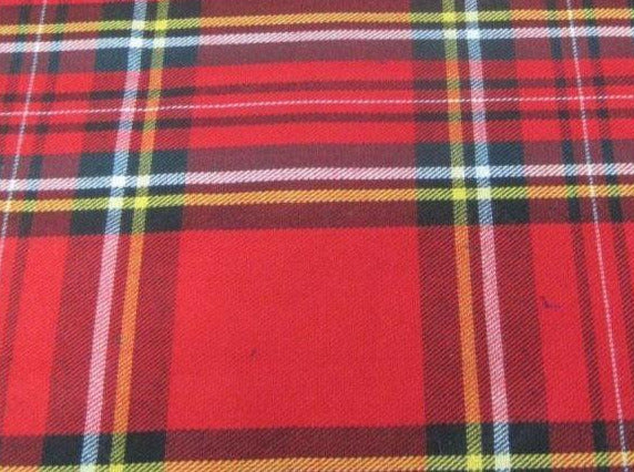 red tartan fabric for kilts