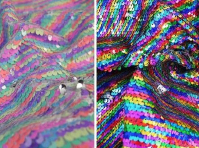 rainbow flip sequin fabric 
